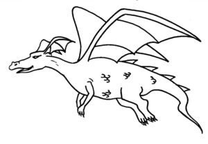 Disegno di dragone da stampare e colorare 237
