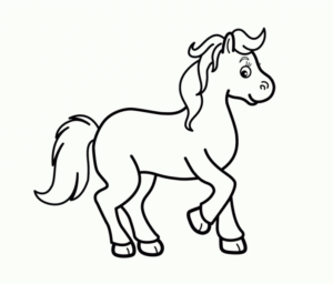 Disegno di cavallo da stampare e colorare 104