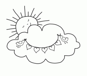 Disegno di nuvola da stampare e colorare 26