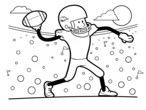 Disegno di football americano da stampare e colorare 13