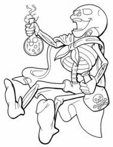 Disegno di teschio e scheletro da stampare e colorare 75 Disegno di teschio e scheletro da stampare e colorare 75