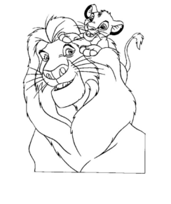Disegno di Re Leone da stampare e colorare 146