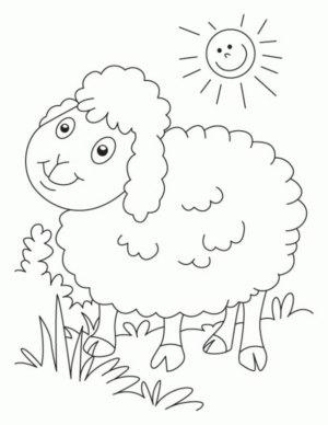 Disegno di pecora da stampare e colorare 26