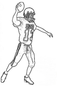 Disegno di football americano da stampare e colorare 21