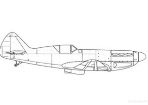 Disegno di aereo militare da stampare e colorare 63