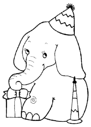 Disegno di Dumbo da stampare e colorare