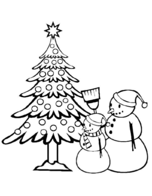 Disegno di albero di Natale da stampare e colorare 144