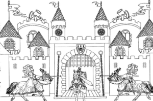 Disegno di castello da stampare e colorare 122