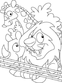 Disegno di leone da stampare e colorare 2
