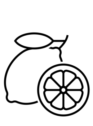 Disegno di limone da stampare e colorare 3