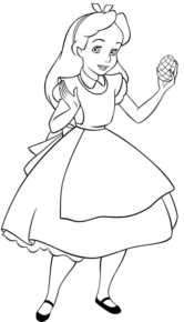 Disegno di Alice nel paese delle meraviglie da stampare e colorare 54
