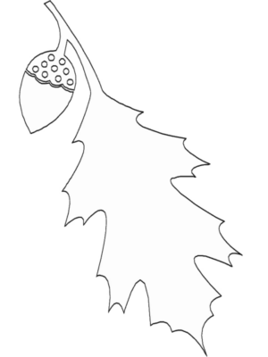 Disegno di ghianda da stampare e colorare 9