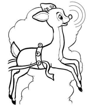 Disegno di renna di Natale da stampare e colorare 36