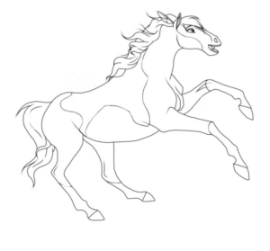 Disegno di cavallo da stampare e colorare 179