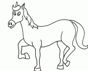 Disegno di cavallo da stampare e colorare 253