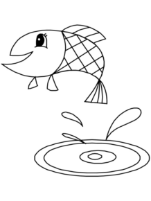Disegno di pesce da stampare e colorare 15