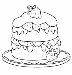 Disegno di torta da stampare e colorare 56