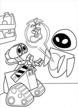 Disegno di Wall-E da stampare e colorare 3