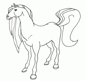 Disegno di cavallo da stampare e colorare 103