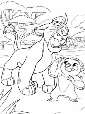 Disegno di Re Leone da stampare e colorare 235