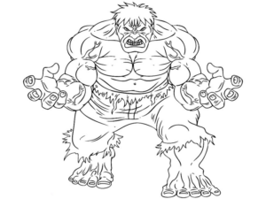 Disegno di Hulk da stampare e colorare 93
