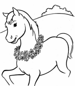Disegno di cavallo da stampare e colorare 203
