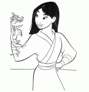 Disegno di Mulan da stampare e colorare 18