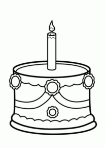 Disegno di compleanno da stampare e colorare 60