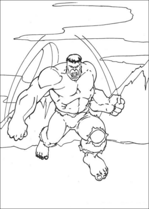 Disegno di Hulk da stampare e colorare 53