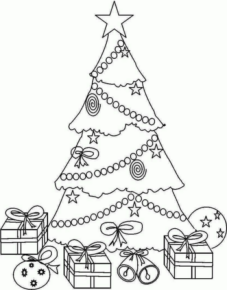 Disegno di albero di Natale da stampare e colorare 236