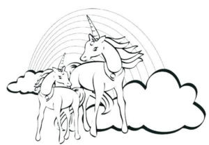 Disegno di unicorno da stampare e colorare 174
