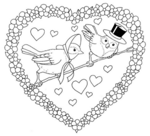 Disegno di San Valentino da stampare e colorare 125