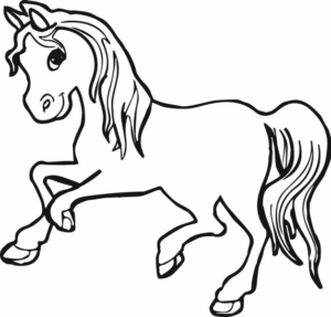 Disegno di cavallo da stampare e colorare 260