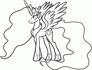 Disegno di unicorno da stampare e colorare 101