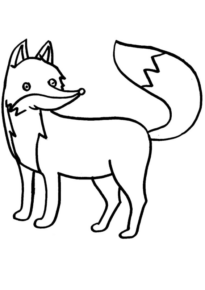 Disegno di volpe da stampare e colorare 86