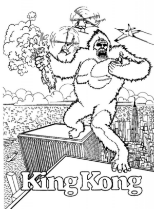 Disegno di King Kong da stampare e colorare 4