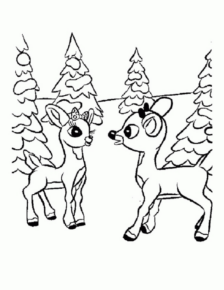 Disegno di renna di Natale da stampare e colorare 16
