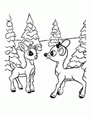 Disegno di renna di Natale da stampare e colorare 16 Disegno di renna di Natale da stampare e colorare 16