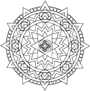 Disegno di mandala da stampare e colorare 1090