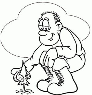 Disegno di giardiniere da stampare e colorare 47