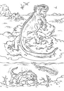 Disegno di iguana da stampare e colorare 9