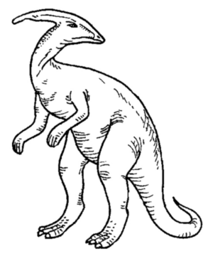 Disegno di Parasaurolofo da stampare e colorare 6