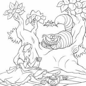 Disegno di Alice nel paese delle meraviglie da stampare e colorare 25