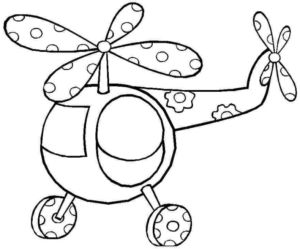 Disegno di elicottero da stampare e colorare 18