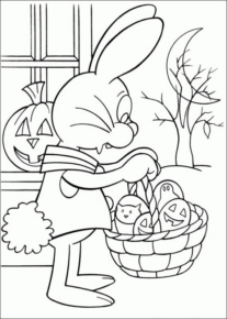Disegno di coniglietto di Pasqua da stampare e colorare 13