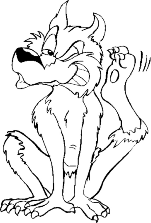 Disegno di lupo da stampare e colorare 49