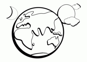 Disegno di pianeta da stampare e colorare 11