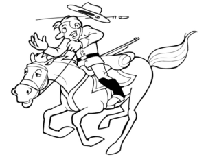 Disegno di il selvaggio west da stampare e colorare 13