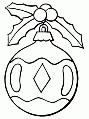 Disegno di palla di Natale da stampare e colorare 30