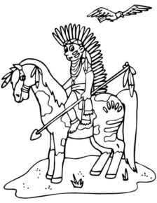 Disegno di Indiani d’America da stampare e colorare 5